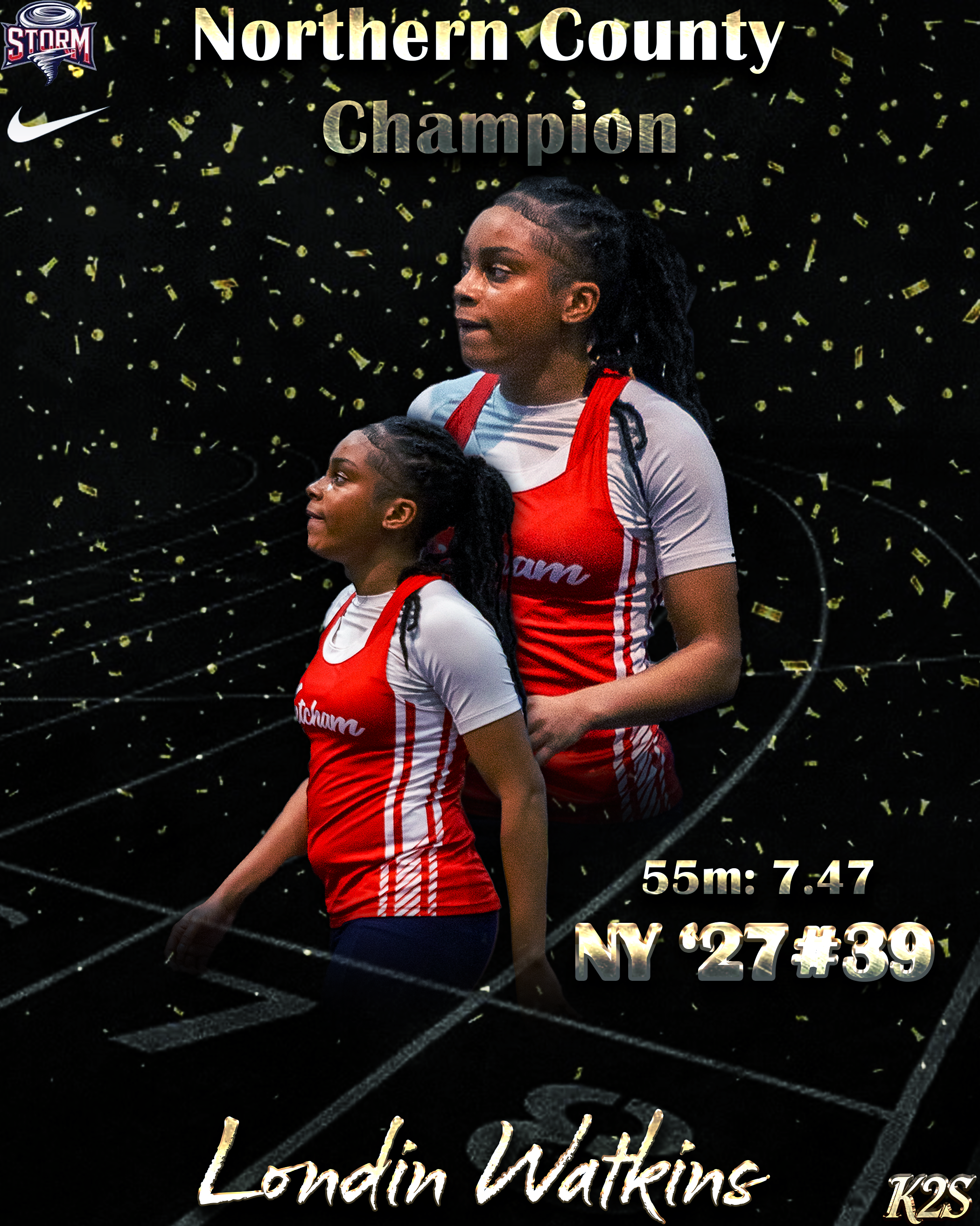 Custom Performance / Achievement Graphic – Athlete Stat Edit